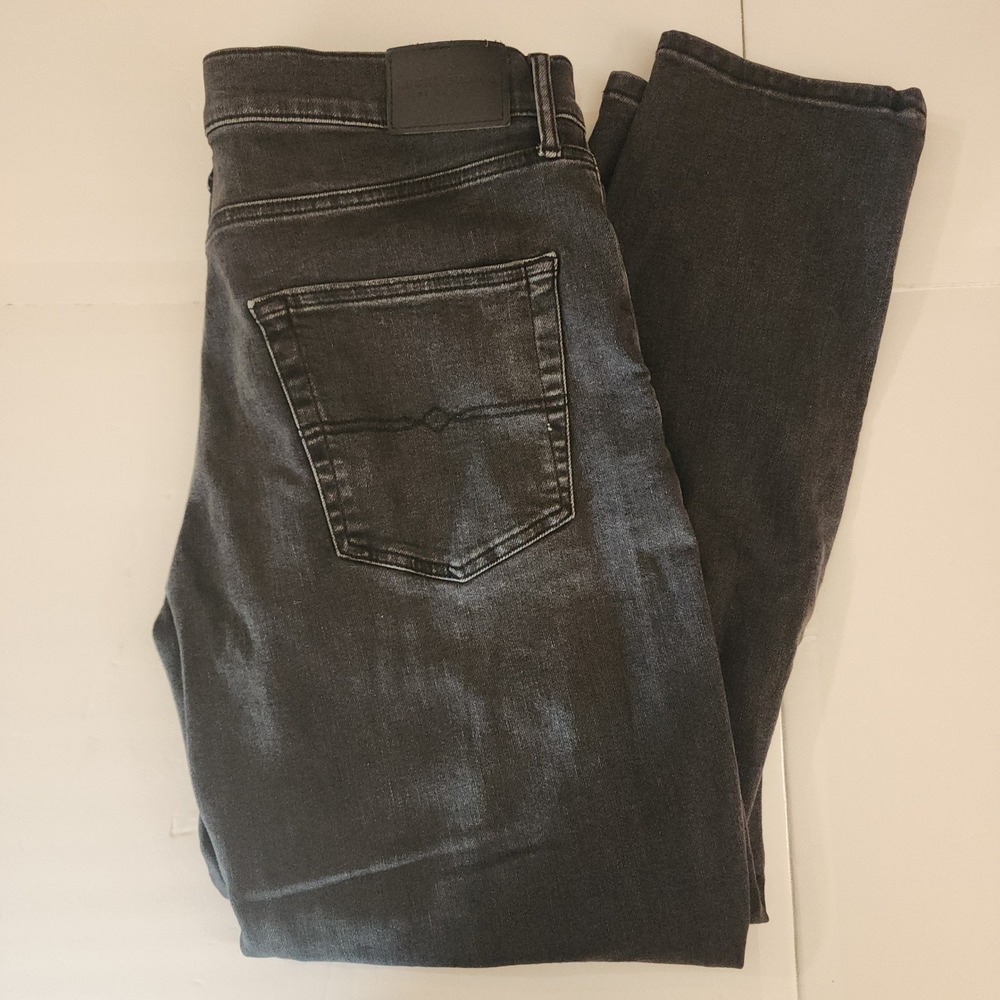 D23 Lucky Brand Mens 410 Athletic Slim Jeans Faded Black Denim W38 L32 RN80318